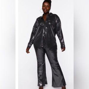 Forever 21 Plus Size Sequin Flare Pants
